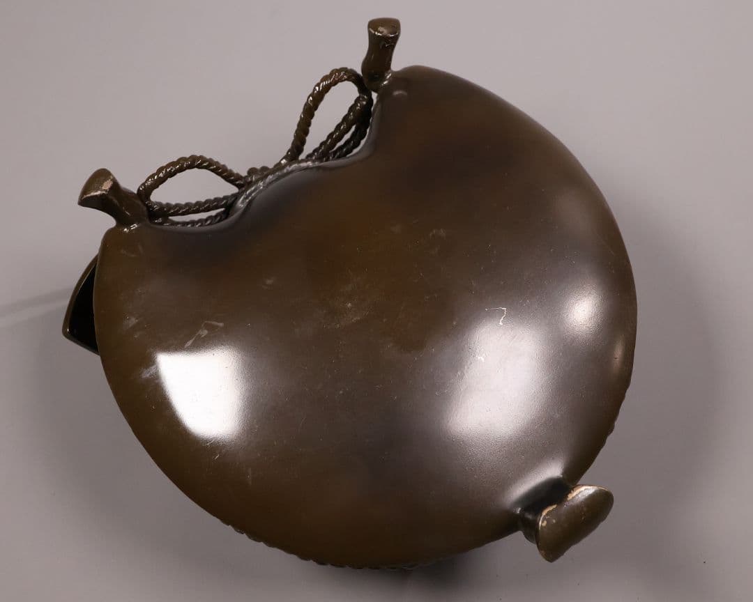 金工 龍光堂造 銅製 兜形 香炉 5374g 香道具 香爐 置物【MA756】