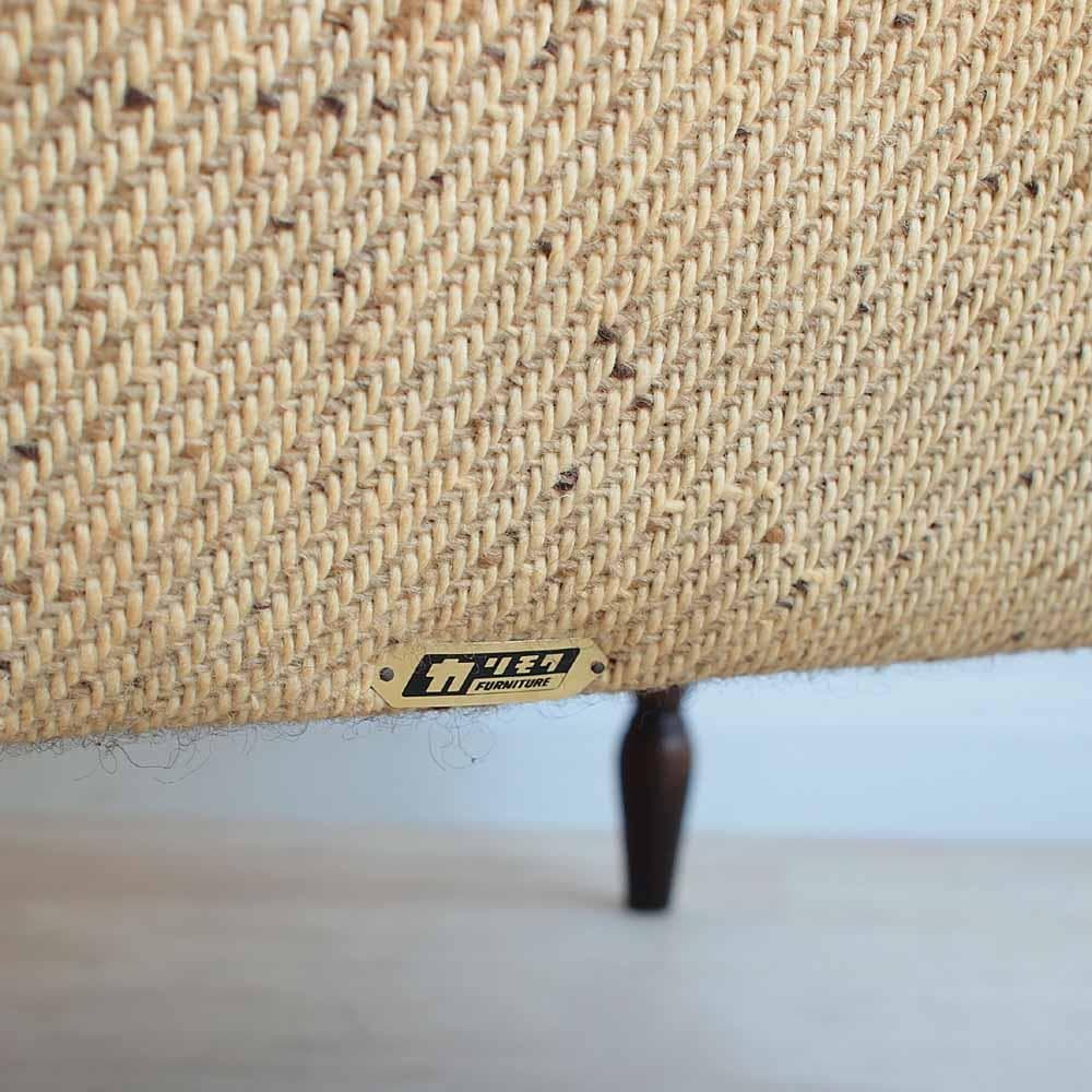 オールドカリモク シングルソファ B 木肘 ビンテージ ZR24194