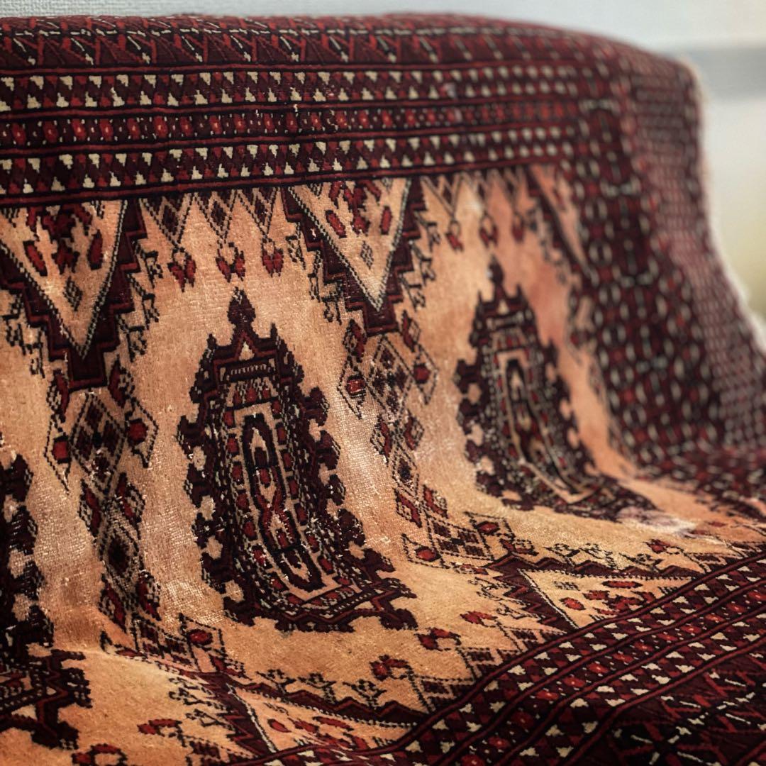 【在庫整理／大幅値引】145×90パキスタン・ラホール産 ヴィンテージラグ