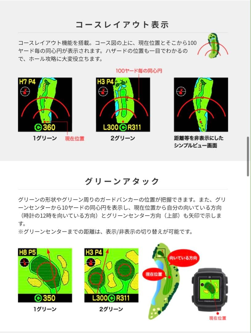グリーンオン　ゴルフウォッチ　限定モデル