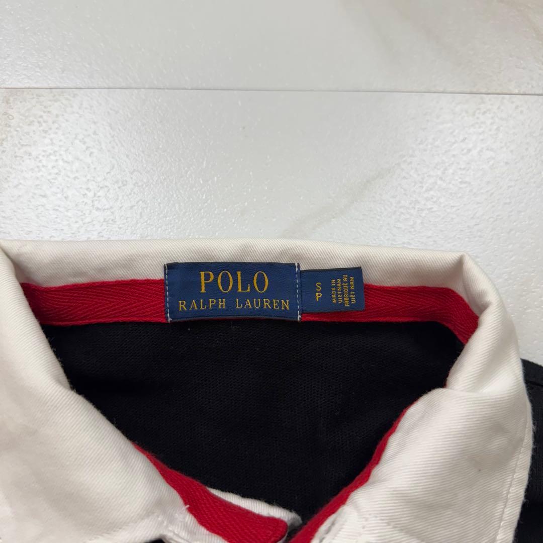 POLO Ralph ポロベア ラガーシャツ 長袖 メンズ 黒赤