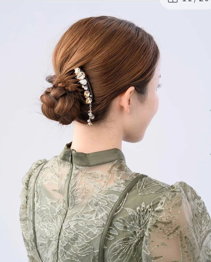 新品　コンプレックスビズスウェイストーン フレンチコーム