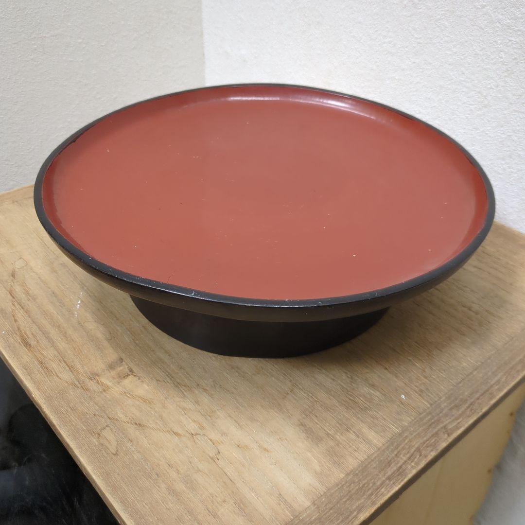 骨董　くりぬき盆　たかつき　台　木製　漆器　民芸　古道具　丸盆