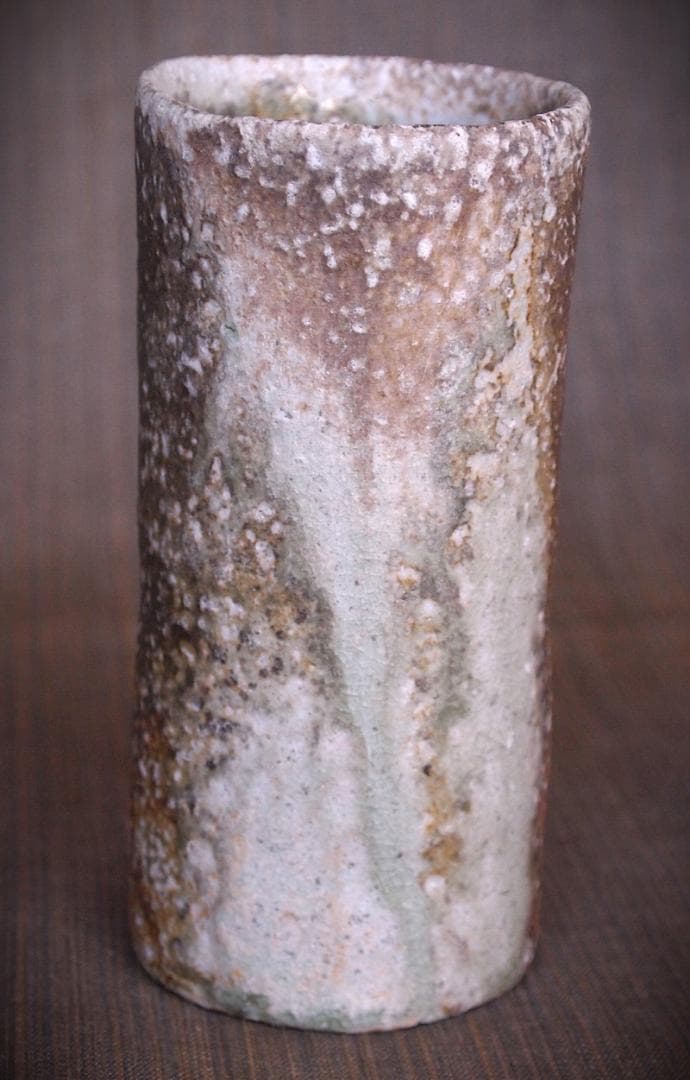 人気作家★デレックラーセン★窯変麦酒器★穴窯