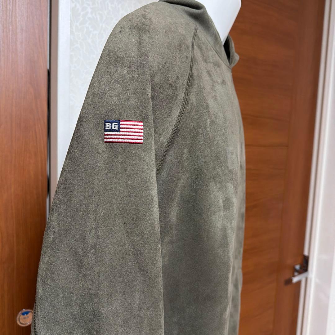 BRIEFING スエード調パーカー オリーブ Lサイズ