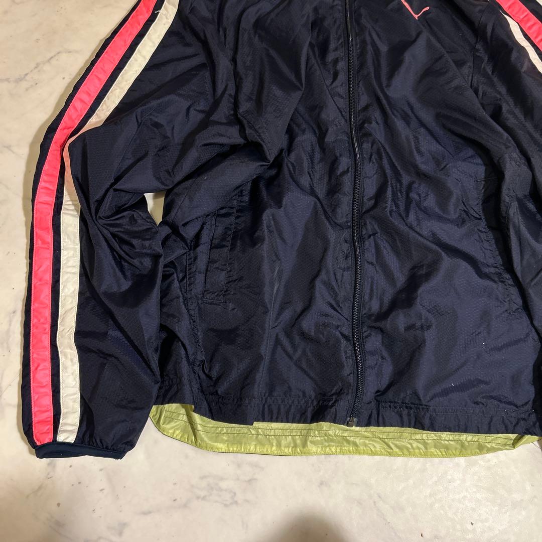 【新品】PUMA リバーシブルマウンテンパーカー M 腕ストライプ／ボーダー