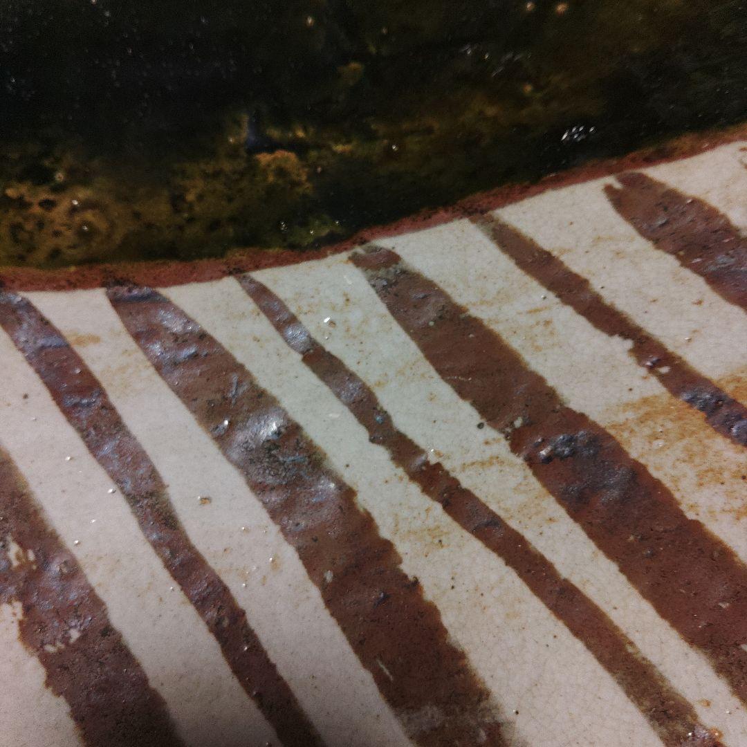 北大路魯山人　織部まな板皿　共箱付