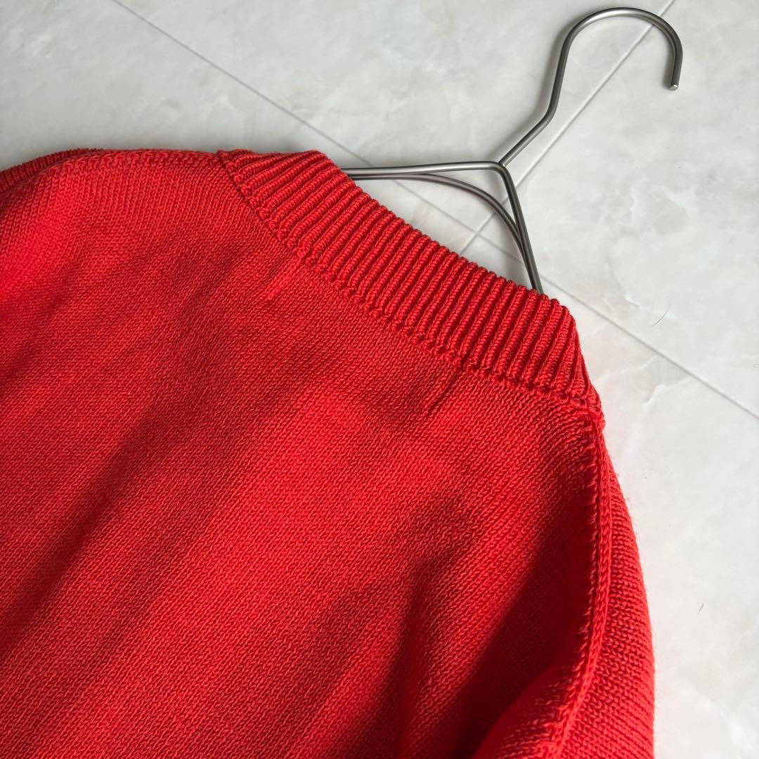 THE SHINZONE ロングリブカーディガン 赤 F 0 スナップボタン