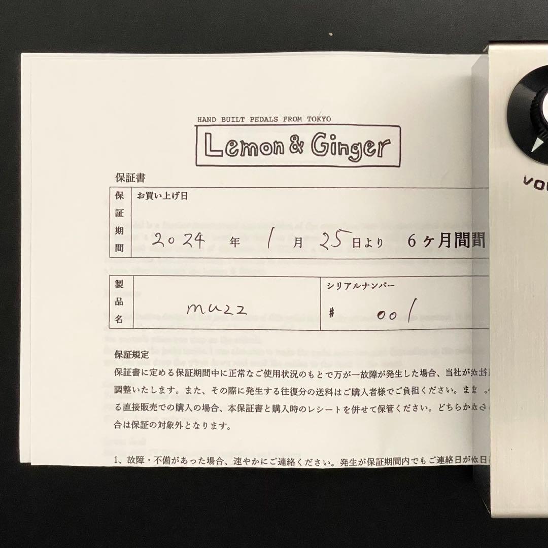 【シリアル#001】Lemon & Ginger muzz ギターエフェクター