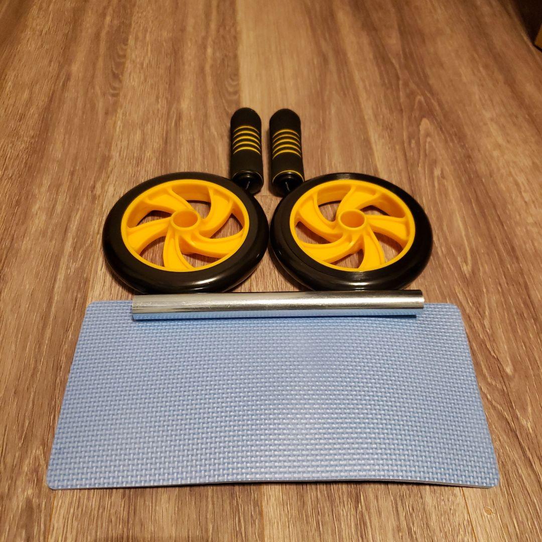 腹筋ローラー 膝マット付き アブホイール 静音 一輪 腹筋