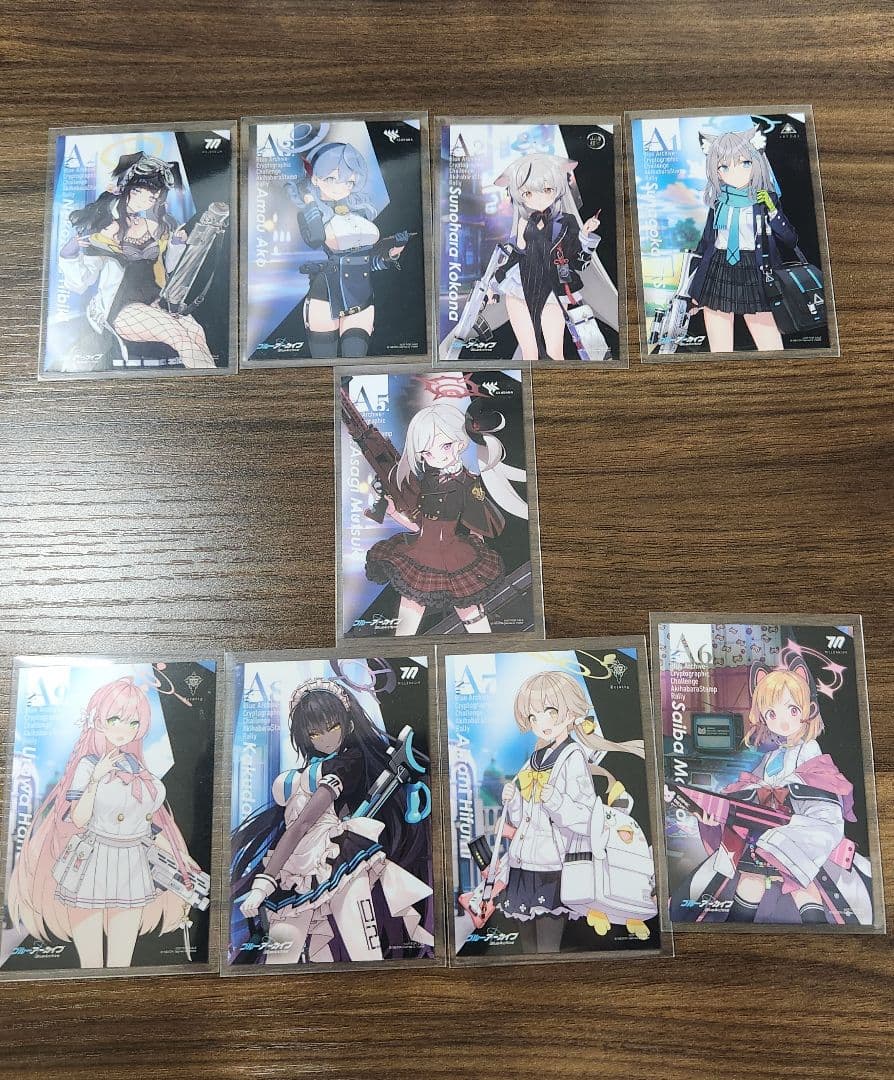 ブルーアーカイブ　二周年　ノベルティカード　A～Cコンプリートセット