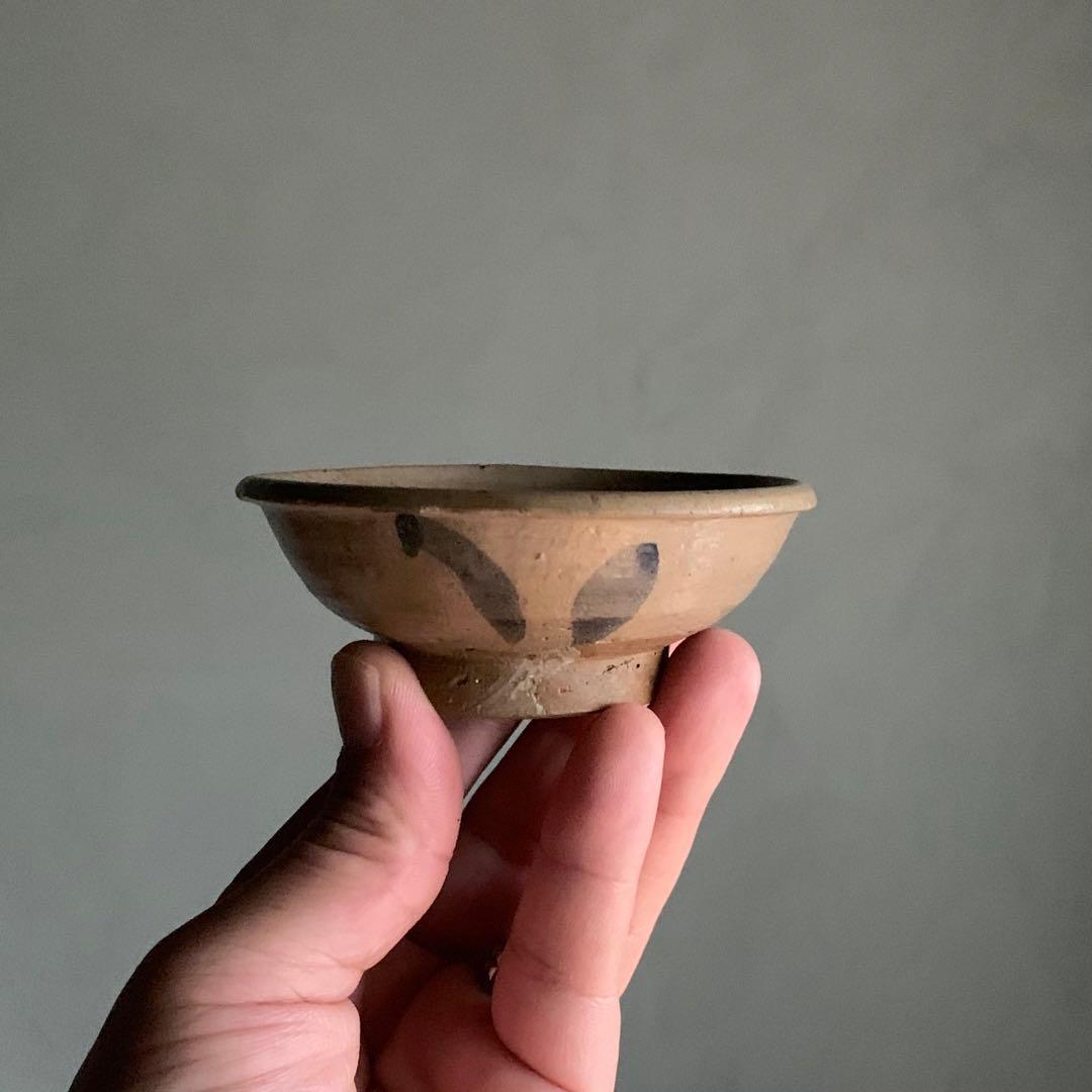 染付のある 平盃 酒器 ぐい呑み 盃 ちょこ 古美術 古道具 アンティーク