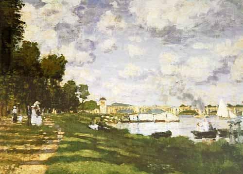 セール！ イタリア 額絵 新品 モネ アルジャントゥイユの船着場 Q8567