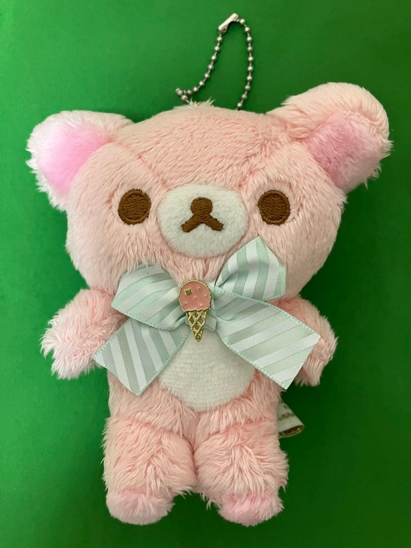 コリラックマ　ぶらさげぬいぐるみ ハッピーアイスクリーム　ピンク