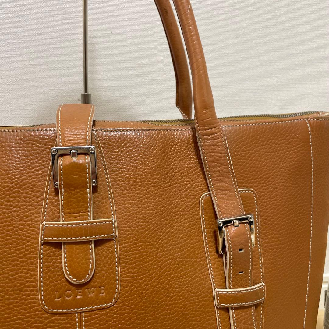 ■LOEWE（ロエベ）良品/レザー/ ハンドバッグ ライトブラウン