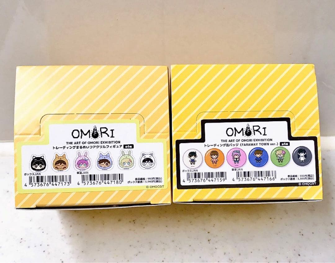 OMORI展 オモリ 原画 缶バッジ ドット まるめつアクリルフィギュア BOX