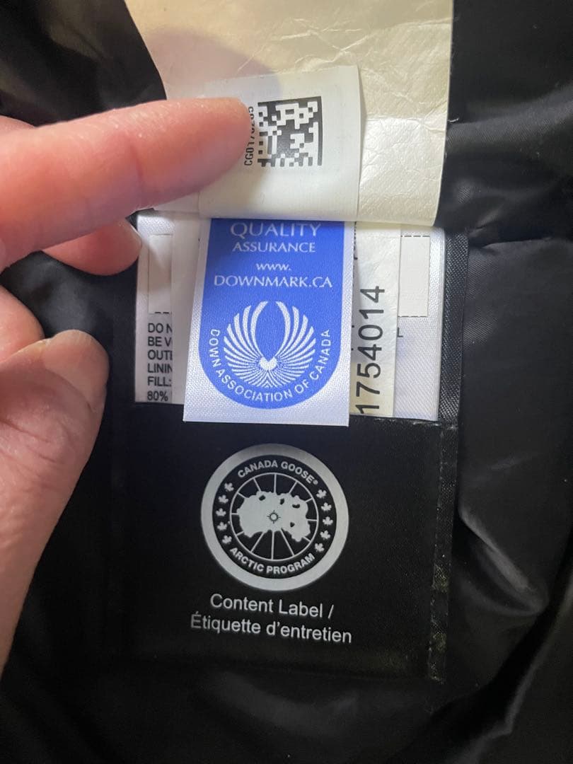 カナダグース　ブラックレーベル　メンズダウン　XS/TP