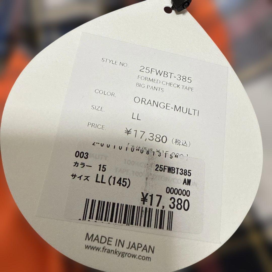 フランキーグロウfranky grow CHECKTAPE BIG PANTS