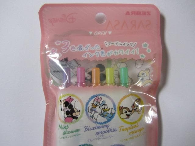 ゼブラ サラサクリップ マーブルカラー 5色セット 10パック ディズニー