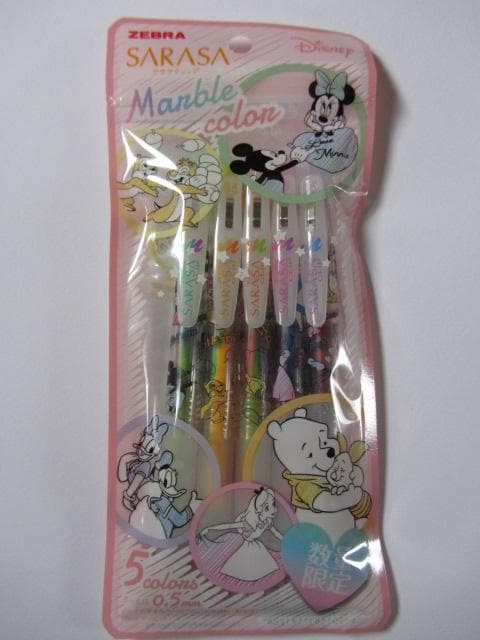 ゼブラ サラサクリップ マーブルカラー 5色セット 10パック ディズニー