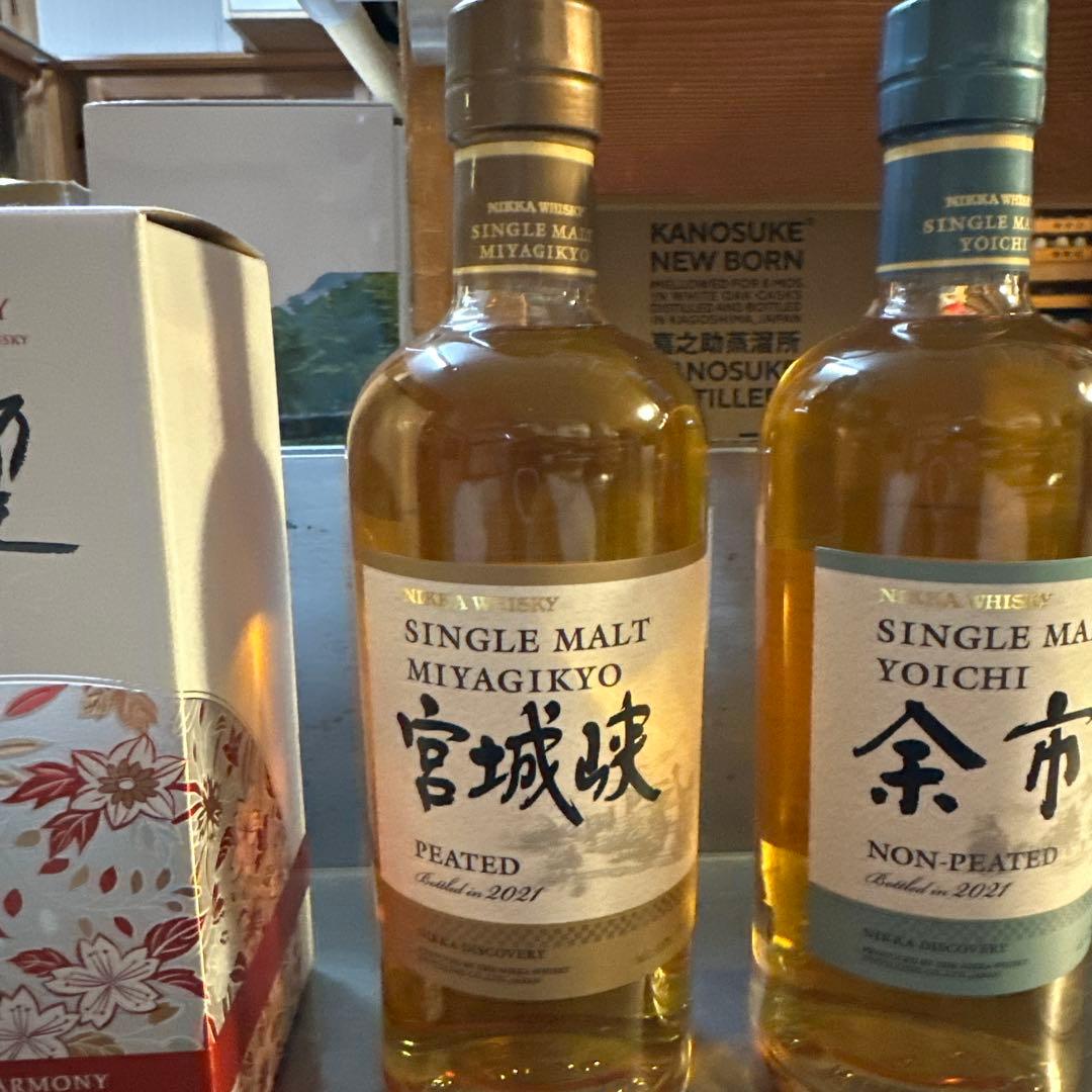 余市ノンピーテッド2021　宮城峡ピーテッド2021　響　3本セット