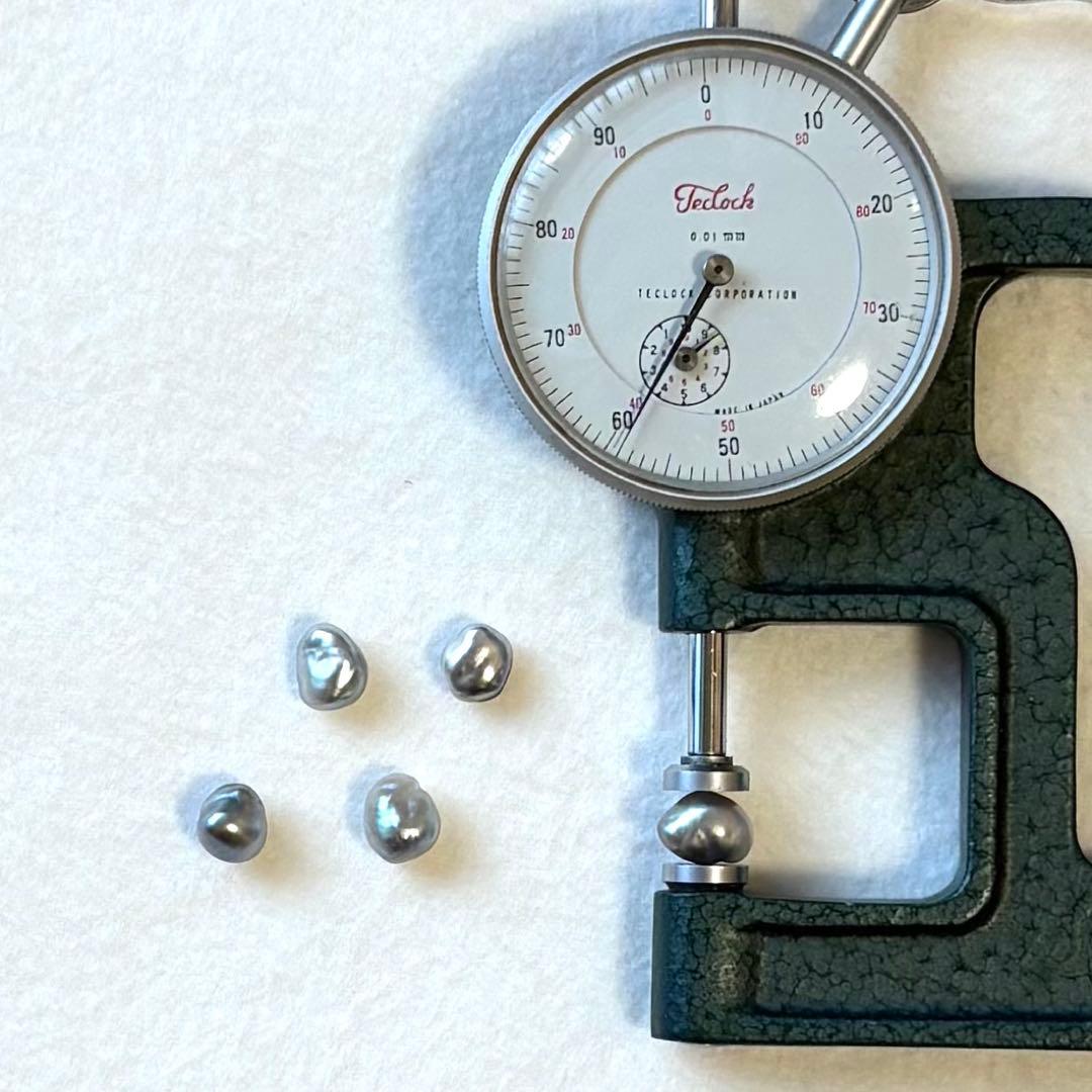 パール　南洋真珠　黒蝶ケシ　変形　８mm〜9mm ５pcs