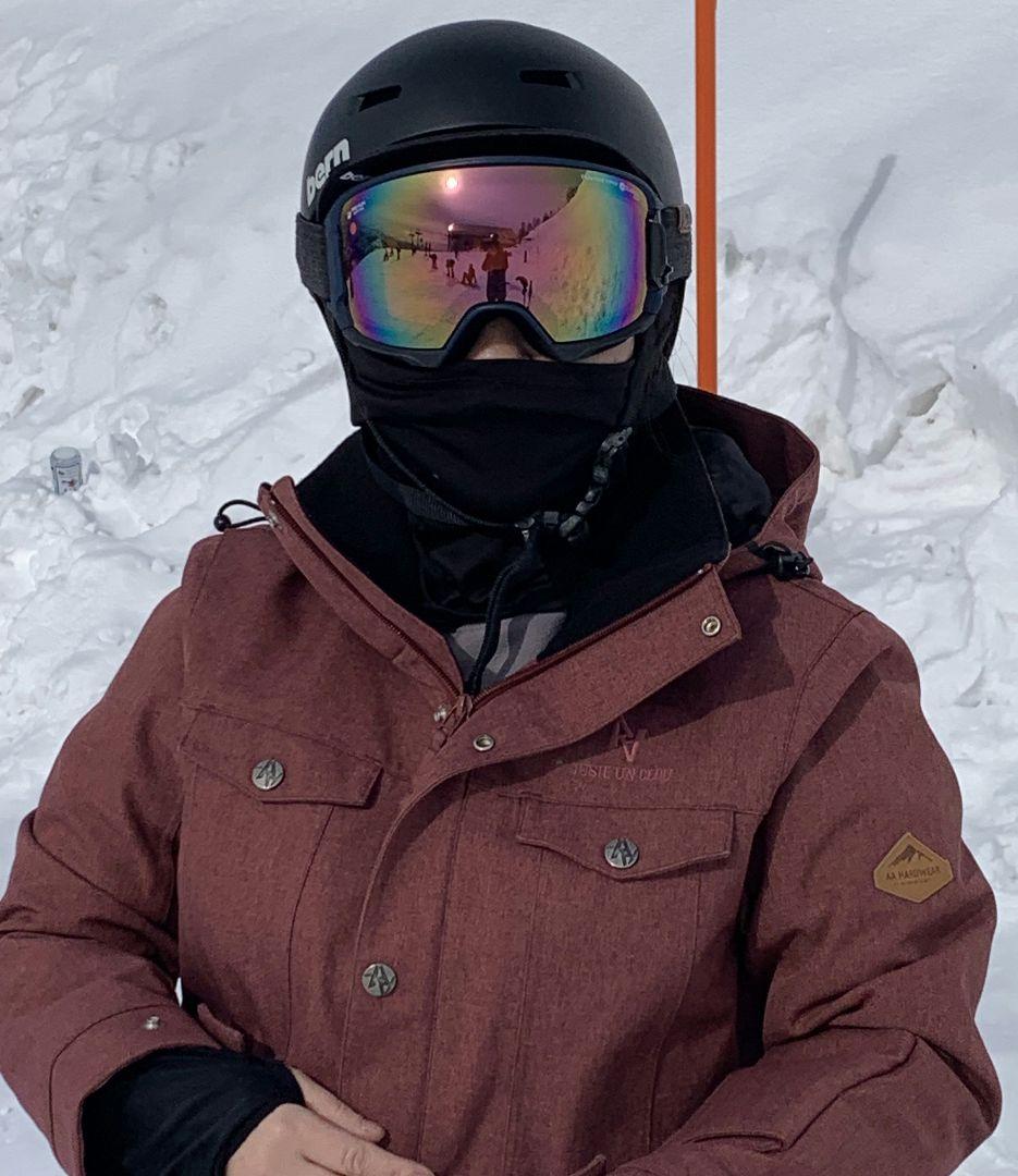 美品⭐ダブルエーハードウェア赤みブラウン&ブラック2色使い⭐Sサイズ(大きめ)