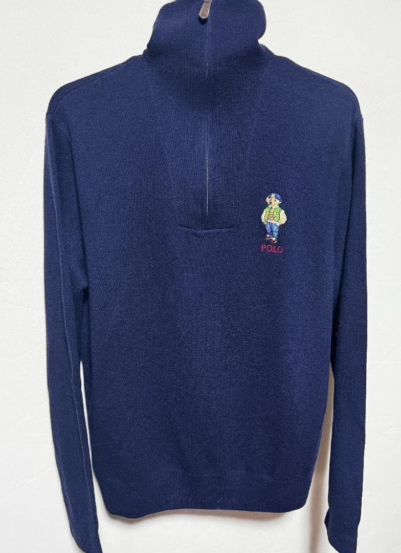 ポロ ラルフローレン ベアウールクォータージップセーター 秋冬 サイズXS 新品