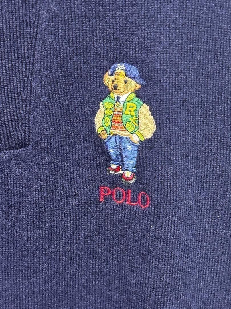ポロ ラルフローレン ベアウールクォータージップセーター 秋冬 サイズXS 新品