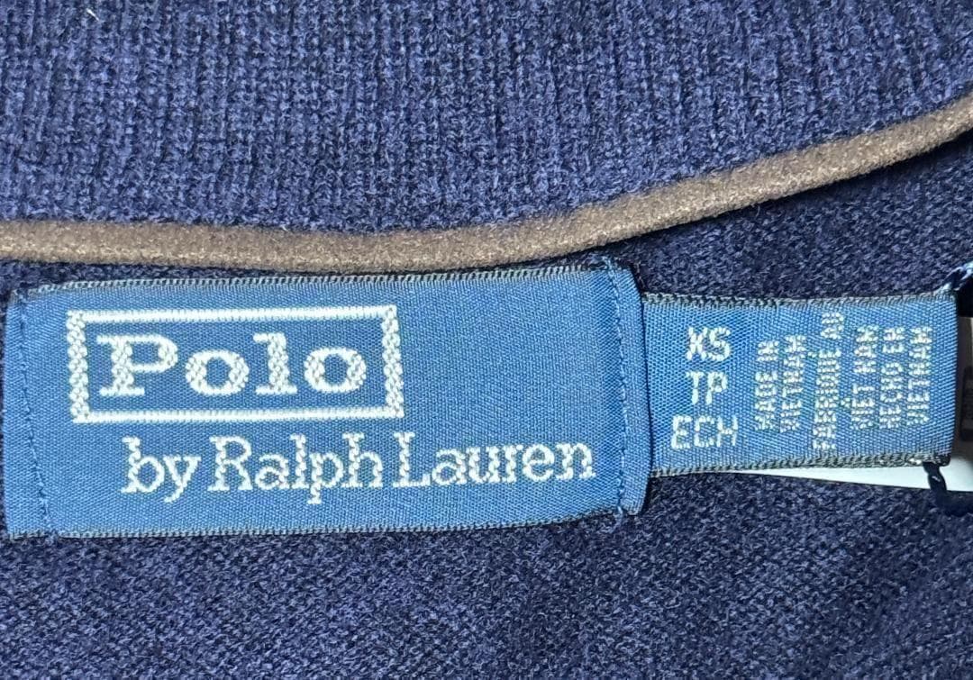 ポロ ラルフローレン ベアウールクォータージップセーター 秋冬 サイズXS 新品
