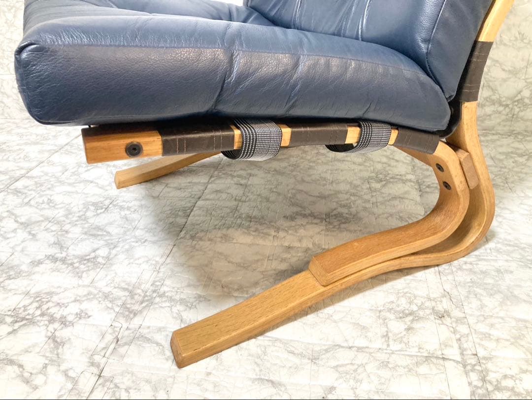 【希少 本革】karimoku domani スカンジナビアン イージーチェア③