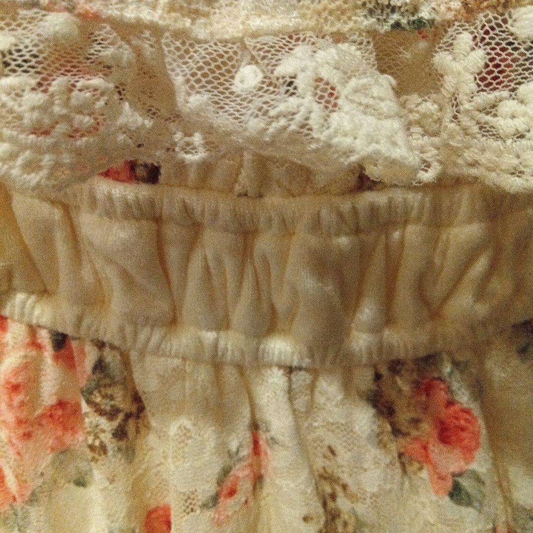 リズリサLIZLISAバラ柄総レースオフショルダーワンピース