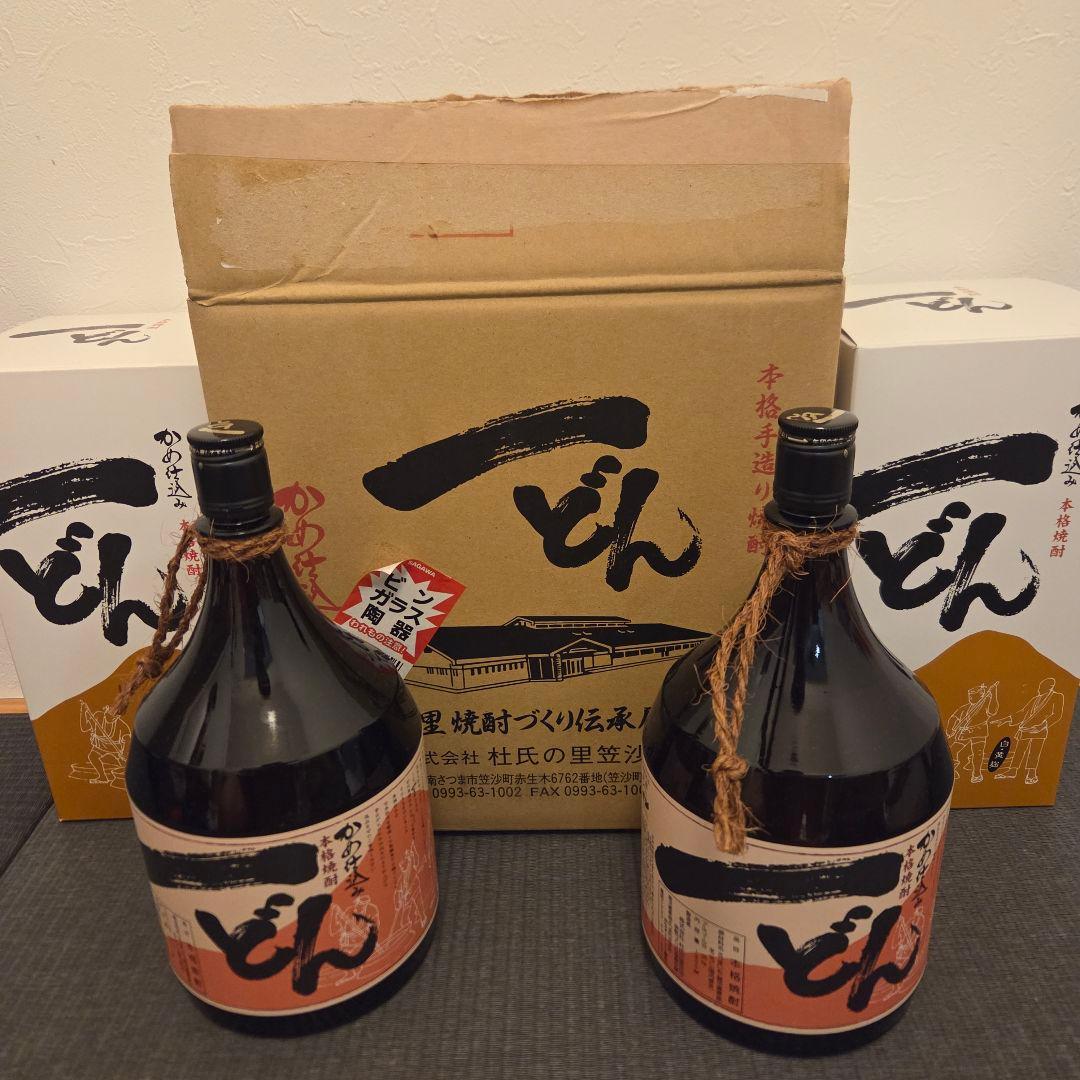 本格焼酎 　一どん　1.800ml 2本セット 専用箱2種類から選択