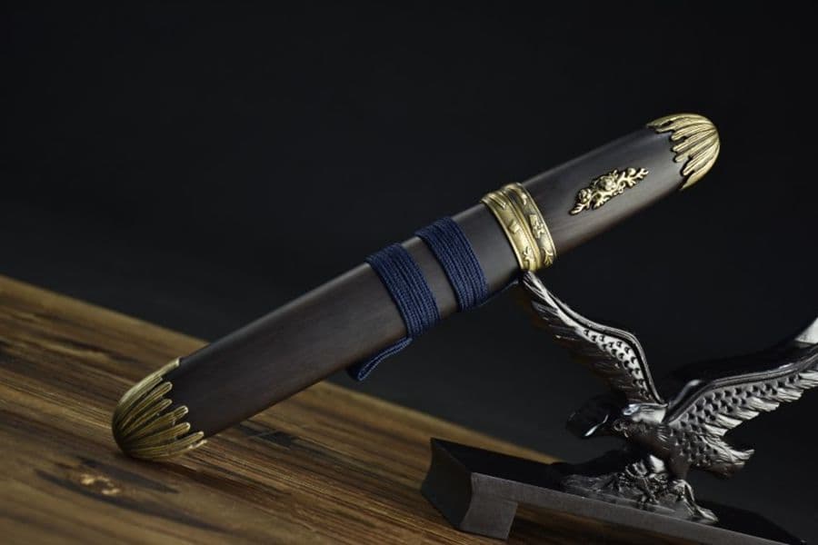 月を閉じ花を恥じる 古兵器   武具　刀装具　日本刀　模造刀 肋差   短刀