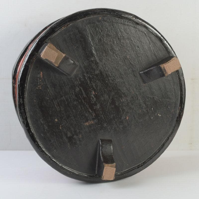 時代古民具　漆塗　三足桶　M　9839A