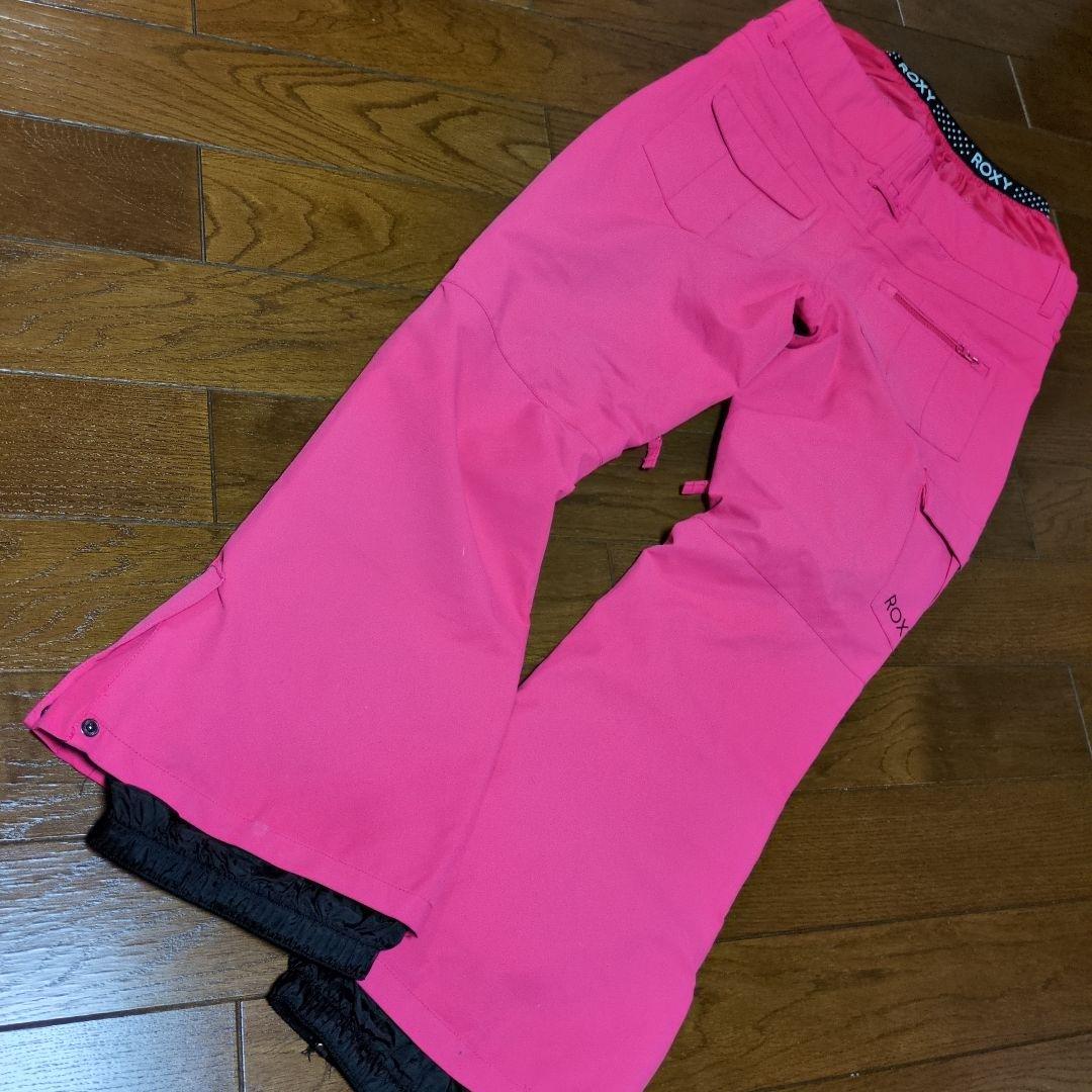 【美品】ROXY　スノボウェア　上下セット　総柄　オルテガ柄　ピンク　Ｓ
