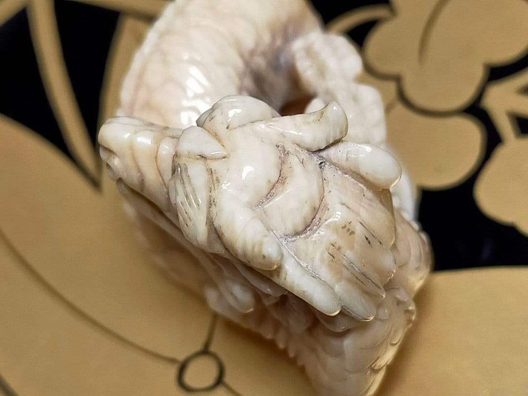 ♥　最高級　根付　竜　龍　ドラゴン　骨董品　アンティーク　レトロ