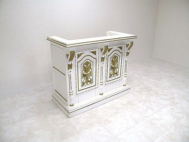 ロココ様式レジカウンター　　アンティーク調/ロココ調/レジ台/受付カウンター