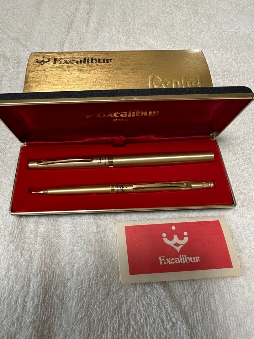 ぺんてる エクスキャリバーローリングライター ボールペン シャーペン ゴールド