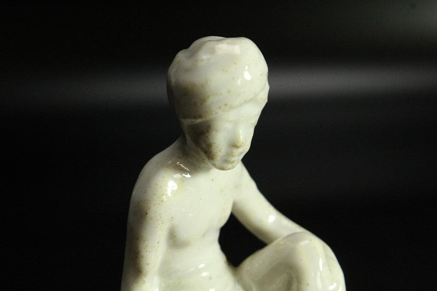 白磁 象乗 置物(K-LC875)