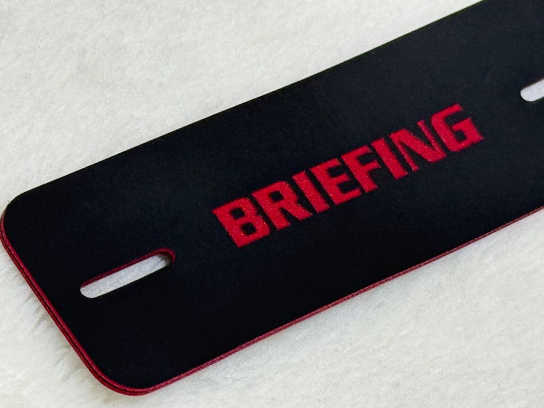 希少‼︎レザーワッペンBRIEFINGブリーフィング 黒 メンズ S【未使用】