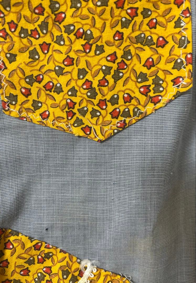 1950年代　アメリカン　ヴィンテージ ハンドメイド エプロン　手描き　雑貨