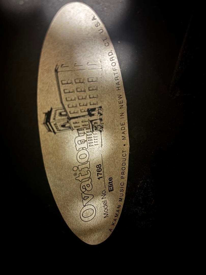 Ovation USA 1768 Elite（OP-X搭載）純正ハードケース付