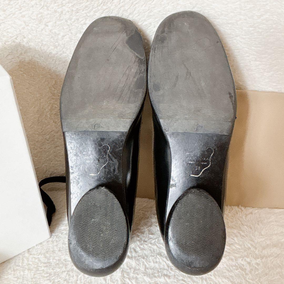 AKIRANAKA アキラナカ Kauri トンボ ローファー 38 黒