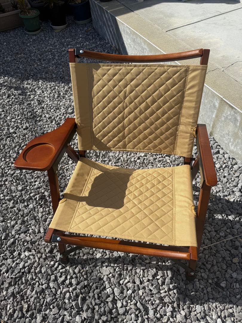 折りたたみアウトドアチェア ベージュ