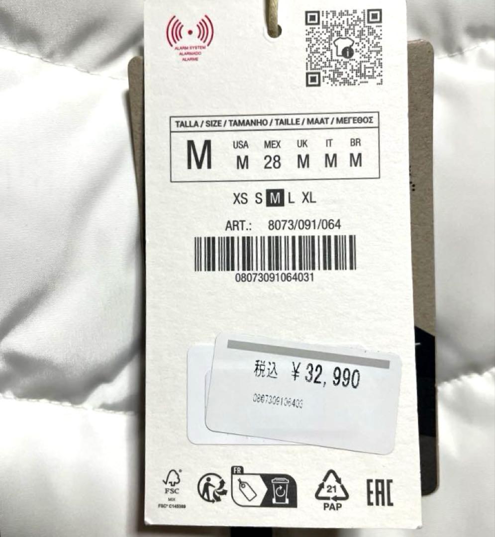 撥水&防風&通気性　新品 ZARA RECCO® スキー ダウンジャケット