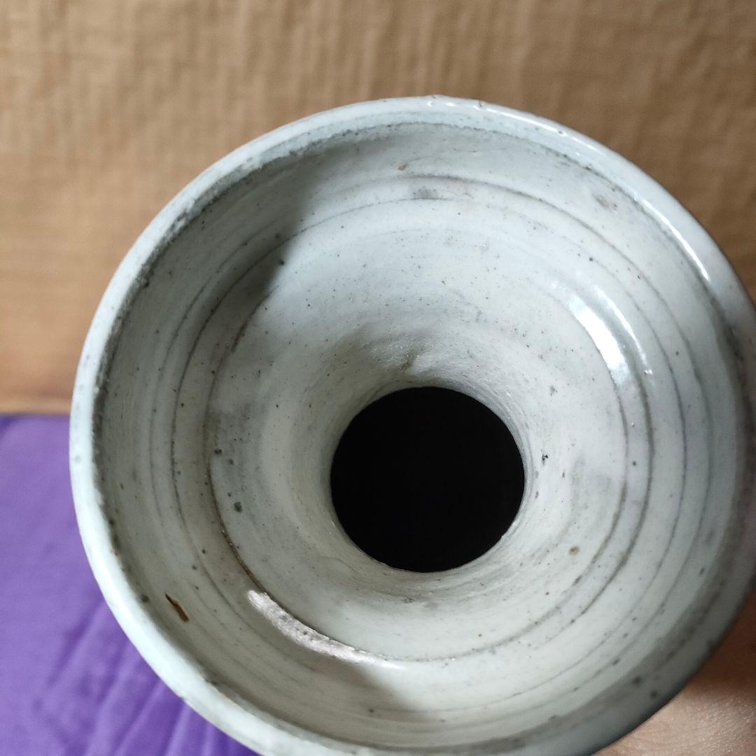 白磁ニ耳壺　中国南方　唐白