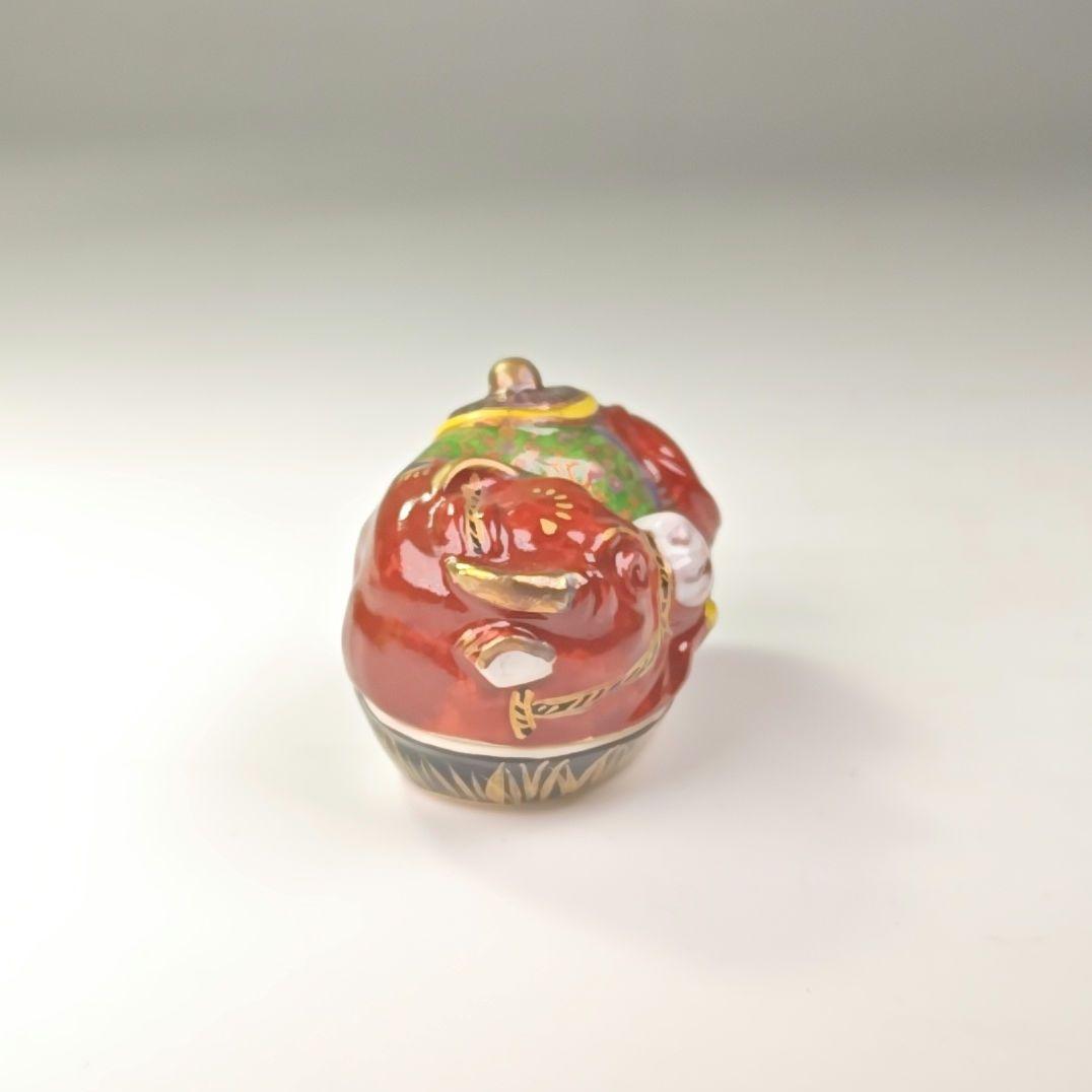 ウ316 香合『翠浩造』『笠牛　色絵香合　共箱』茶道具