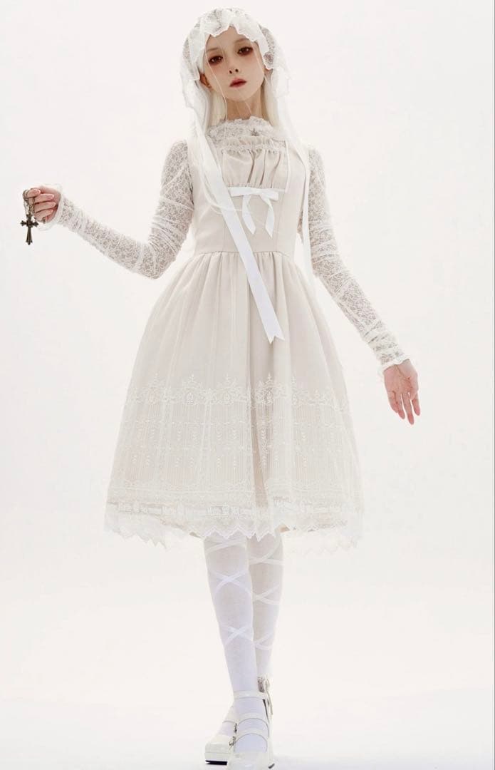 Moi meme Moitie 燭台エンブレムゲートジャンパースカート ボンネッ