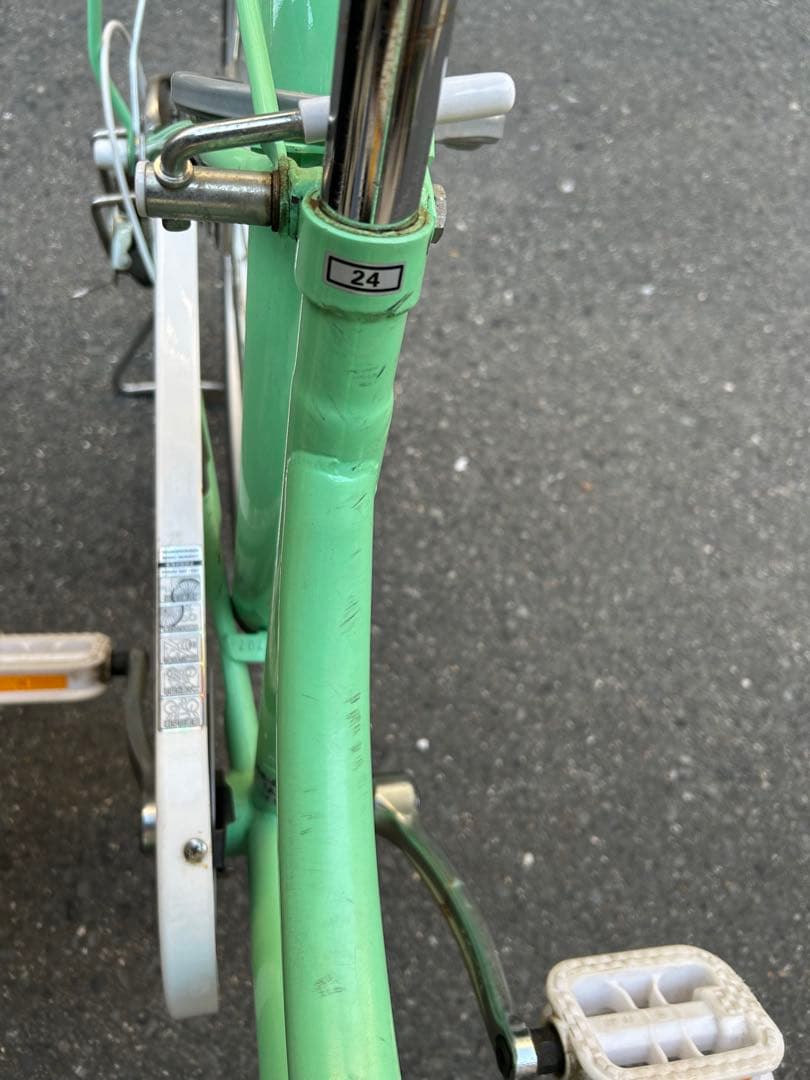 ミントグリーン ジュニアシティサイクル 24インチ